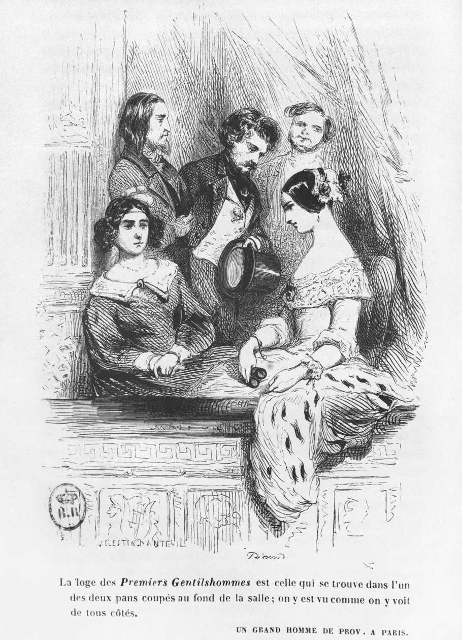Premiers Gentilhommes teateræske, illustration fra 