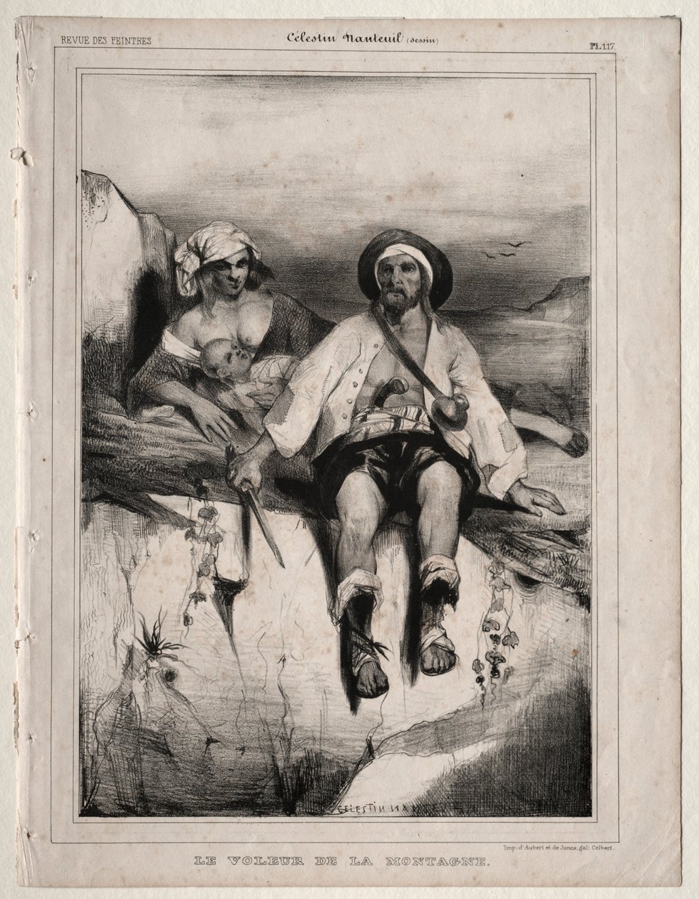 Røveren fra bjerget. af Celestin Francois Nanteuil