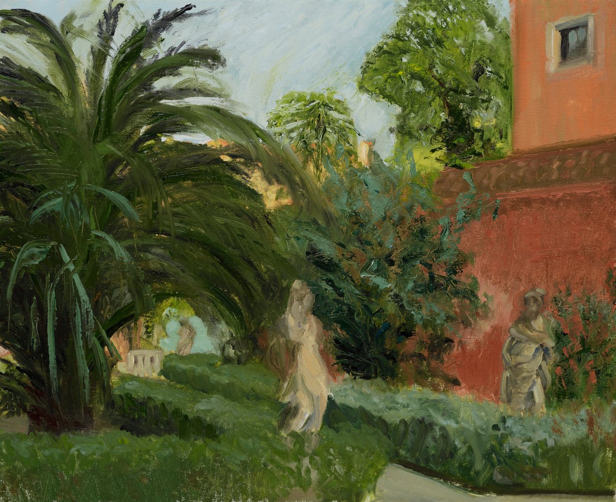 Haven ved Villa Molina 1 (olie på lærred) af Celia Montague