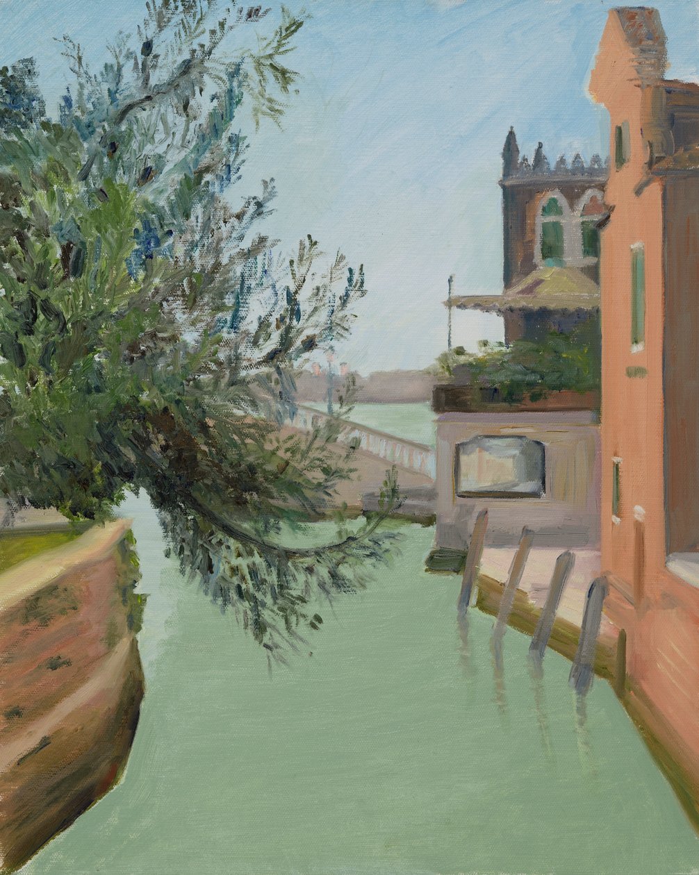 Rio di San Giuseppe, Venedig. (olie på lærred) af Celia Montague