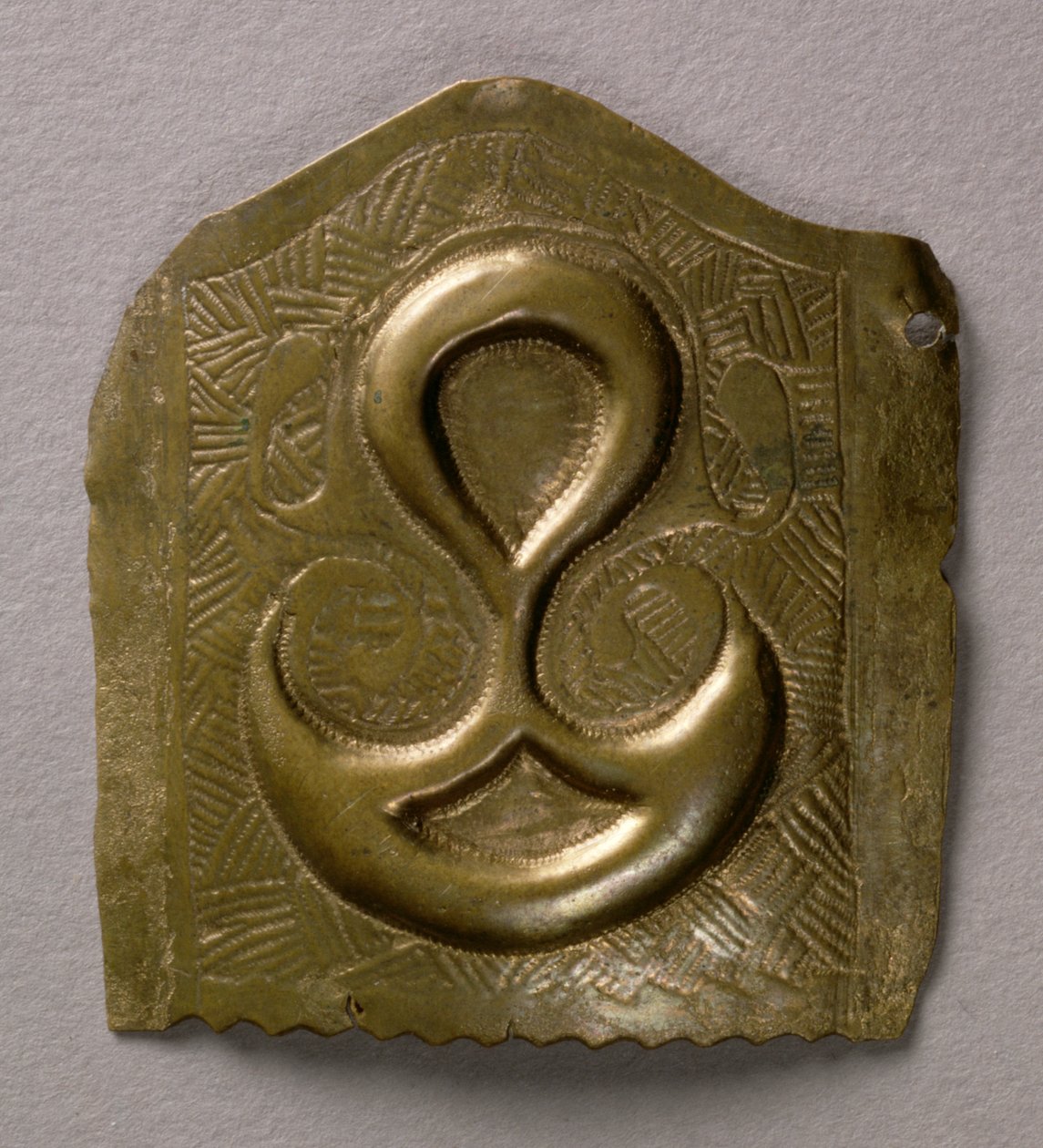 Element fra Standlake-sværdet, tidlig jernalder, tidligt 3. århundrede f.Kr. (kobberlegering) af Celtic