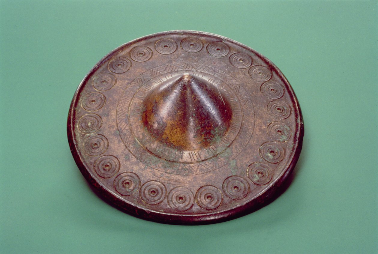 Indskåret nålehoved, fra Irland, ca. 700 f.Kr. (bronze) af Celtic