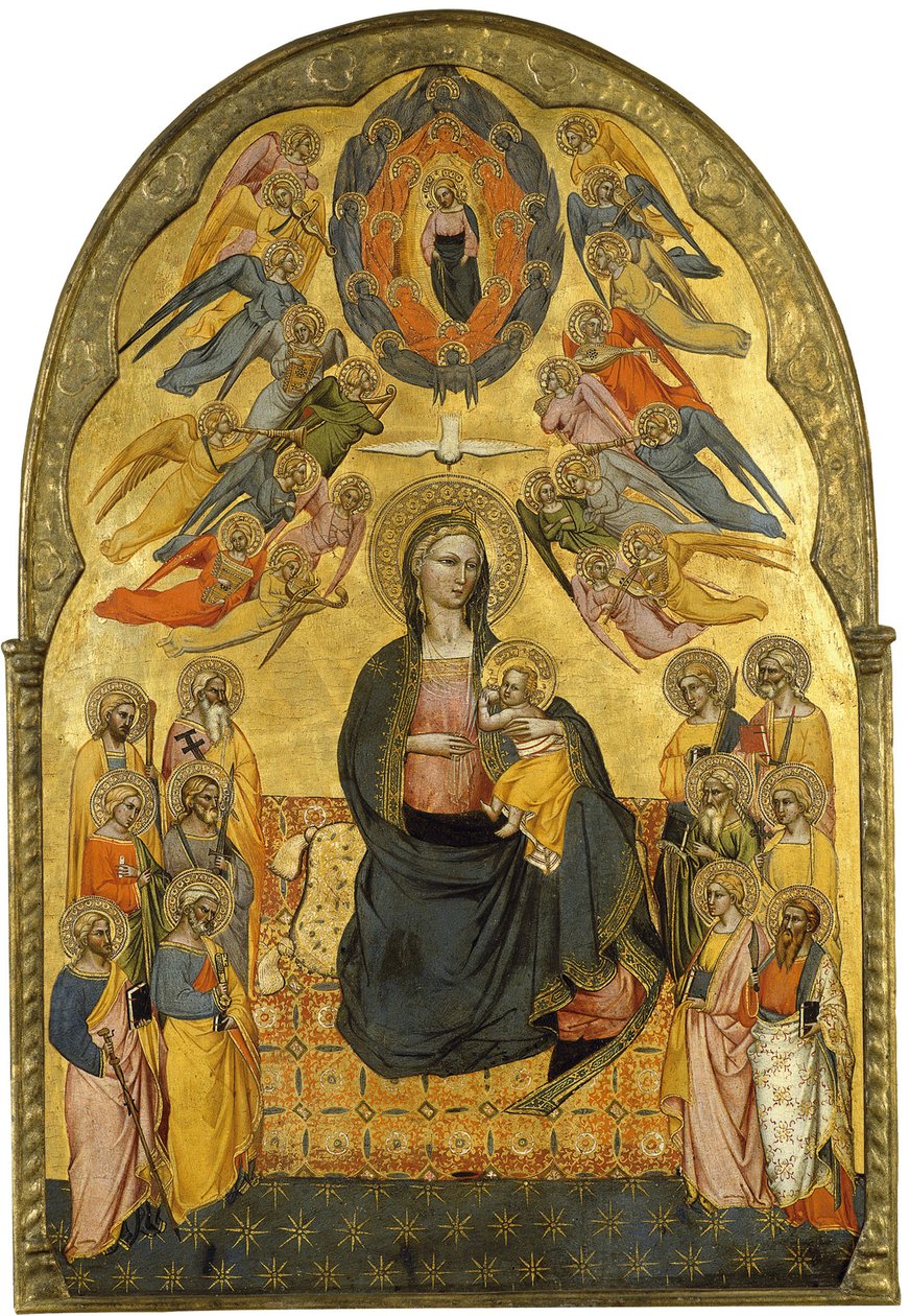Ydmyghedens Jomfru med den Hellige Fader, Helligånden og de tolv apostle af Cenni di Francesco di ser Cenni