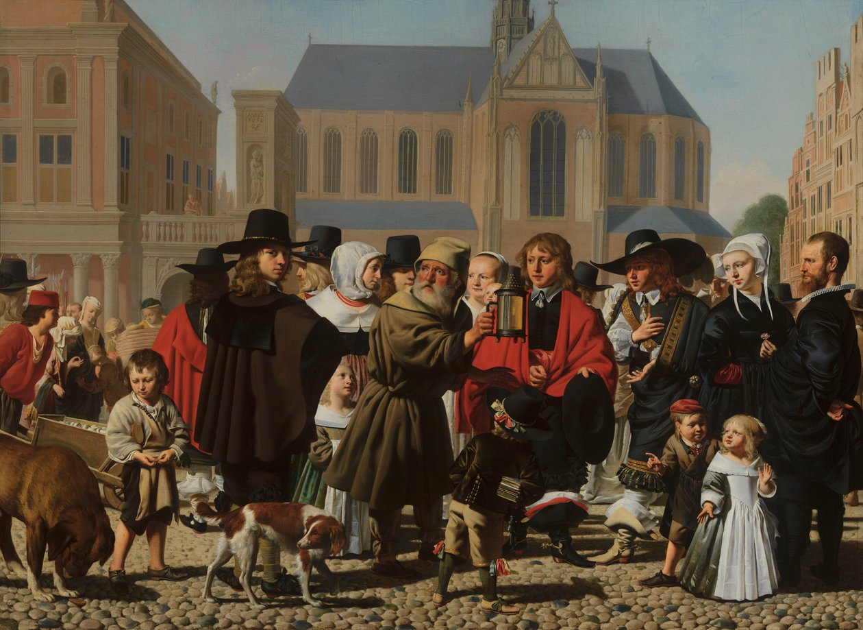 Diogenes leder efter en ærlig mand, 1652 af Cesar Boetius van Everdingen