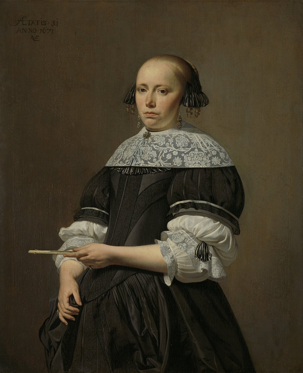 Portræt af Elisabeth van Kessel, 1671 af Cesar Boetius van Everdingen