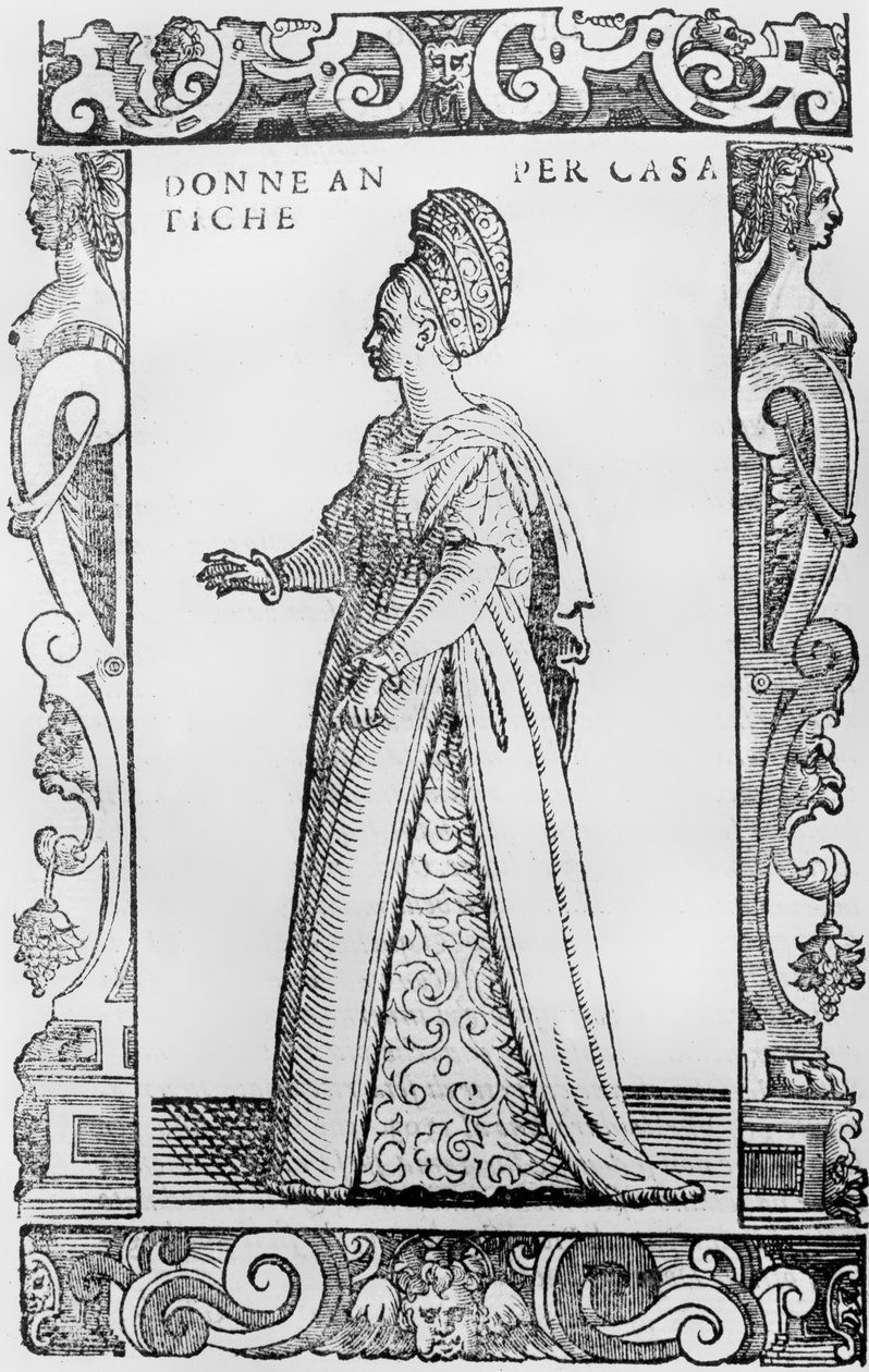 Husets frue, 1590 af Cesare Vecellio