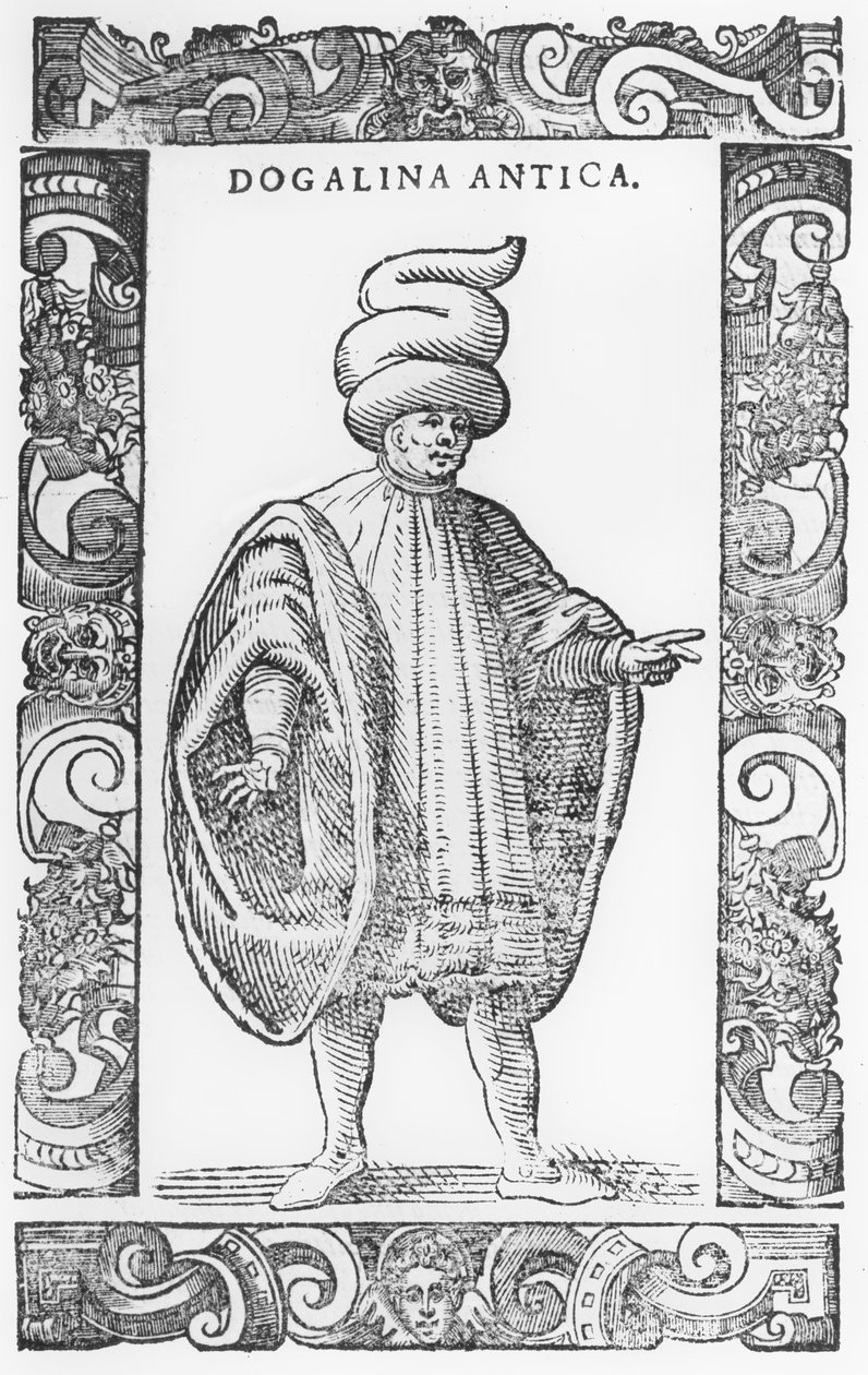 Mand iført Dogalina, 1590 af Cesare Vecellio