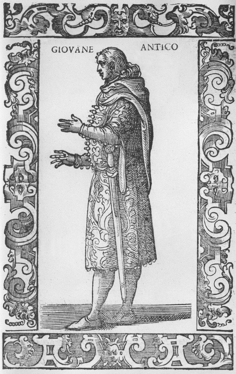 Ung mand i traditionel dragt, 1590 af Cesare Vecellio