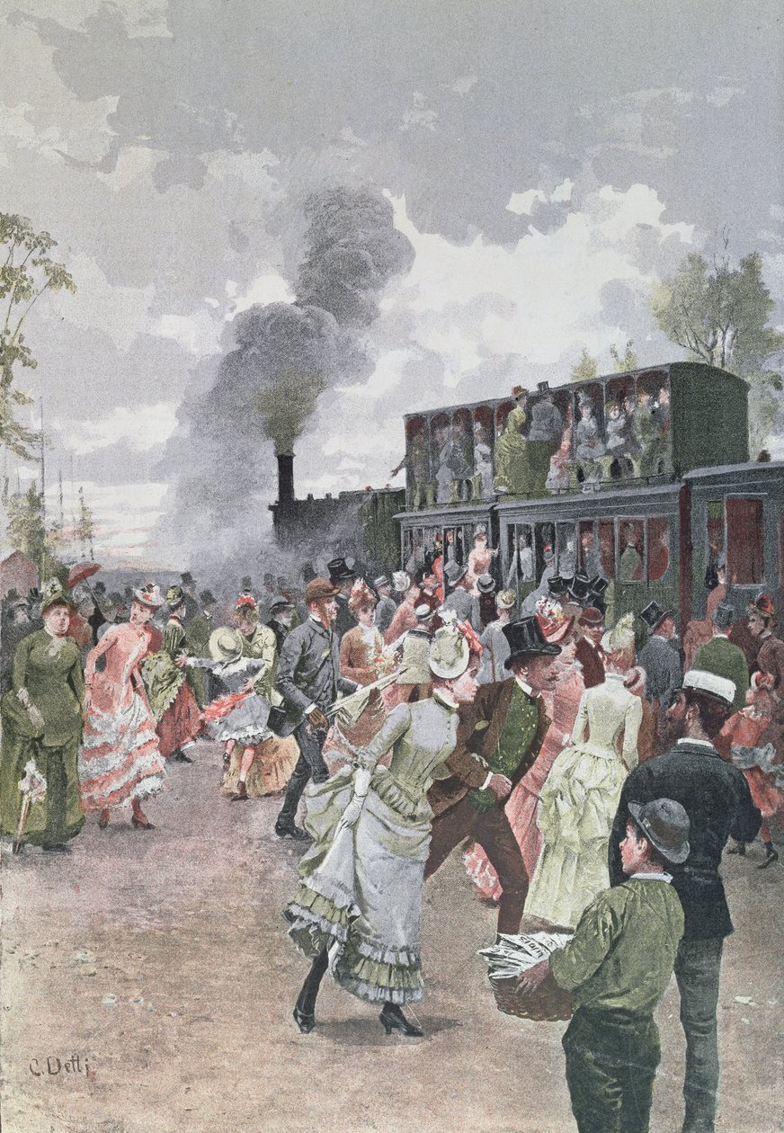 Søndagstoget, 1885 af Cesare Auguste Detti
