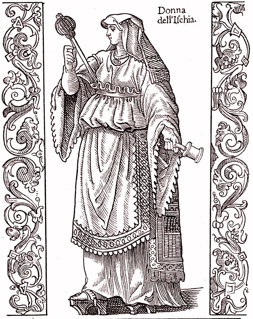 En bonde fra ISCHIA - italiensk dragt i 1600-tallet af Cesare (after) Vecellio