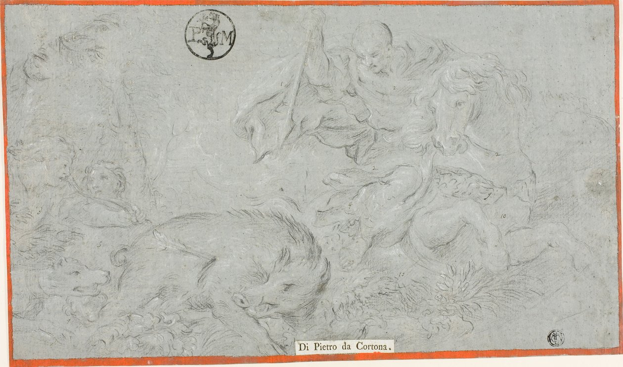 Kopi af scene fra livet af Sulla fresco, i Hall of Saturn, Pitti Palace af Cesare Dandini