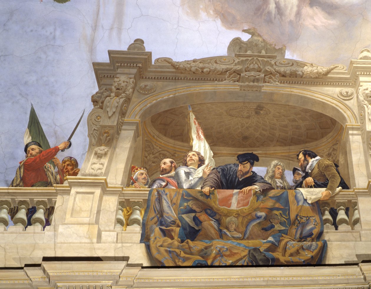 Ettore, Andrea Doria, F. Ferrucci, M. Colonna og Doge Morosini (detalje af 3433390) af Cesare Mariani