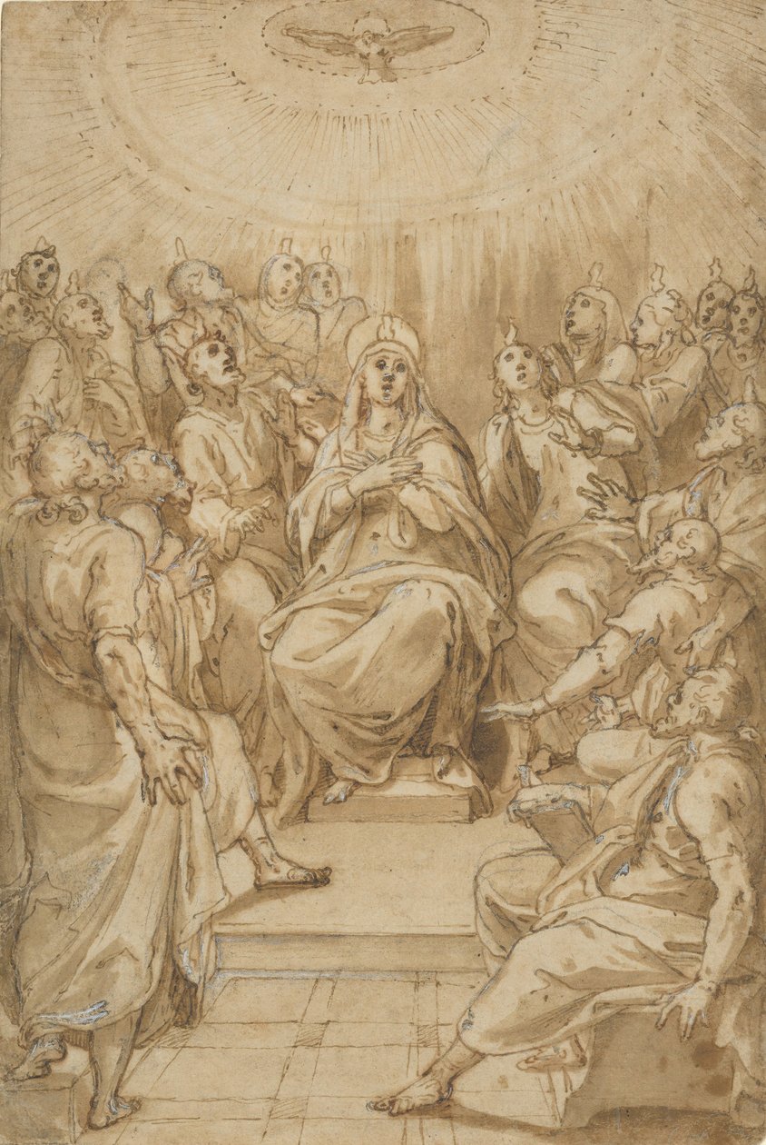 Pinsen Helligåndens nedstigning, ca. 1576. af Cesare Nebbia