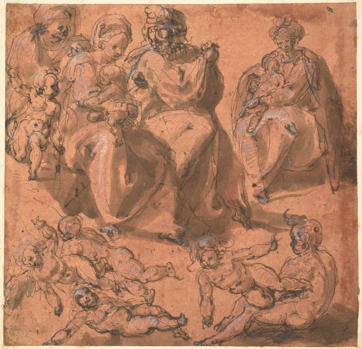Studier af en hellig familie af Cesare Pollini