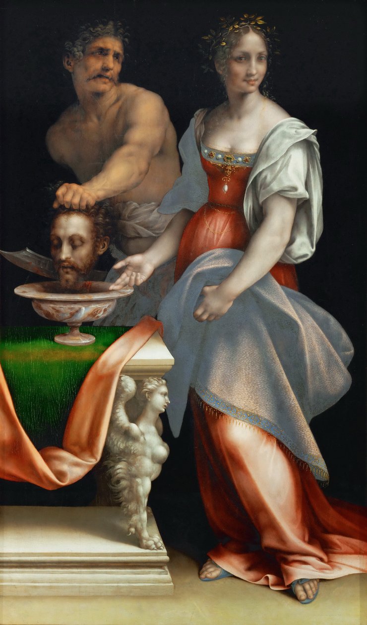 Salome med Johannes Døberens hoved - Cesare da Sesto (1477-1523). Olie på træ, ca 1512-1516. Mål: 136,5x79,6 cm. Kunsthistorisk Museum, Vienne af Cesare da Sesto