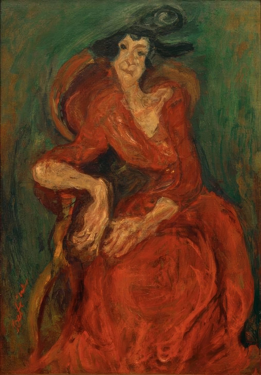 Ch. Soutine, Die Frau i Rot af Chaim Soutine