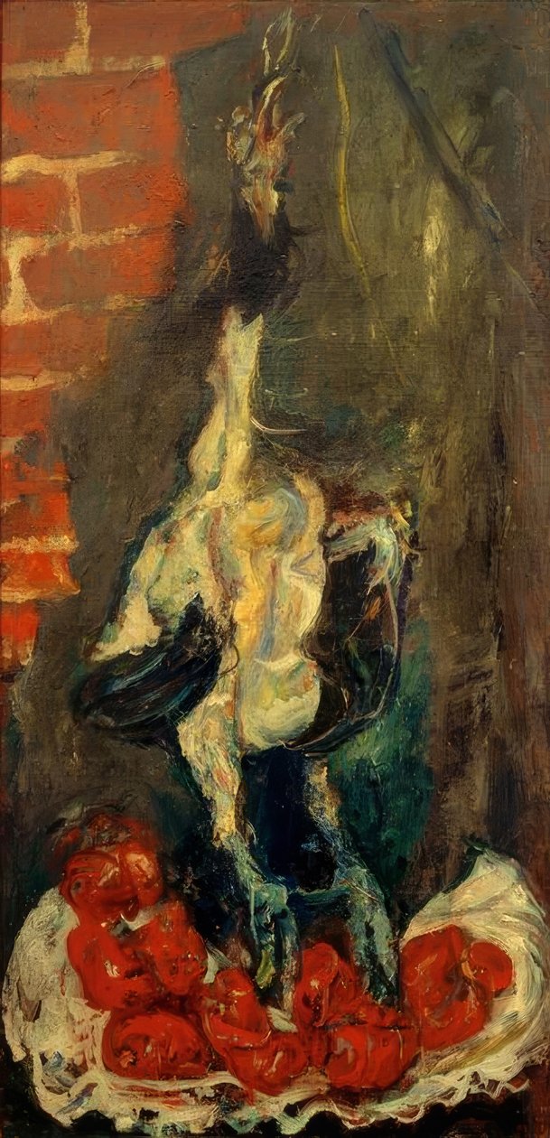 Ch. Soutine, Plukket hane og tomater af Chaim Soutine