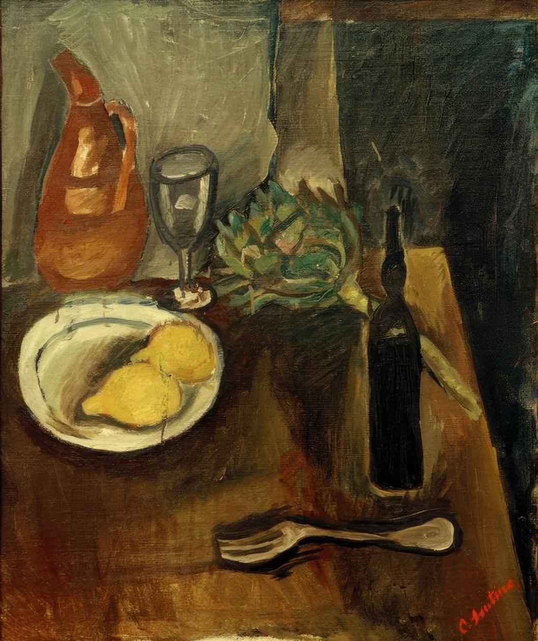 Ch. Soutine, stilleben med artiskok af Chaim Soutine