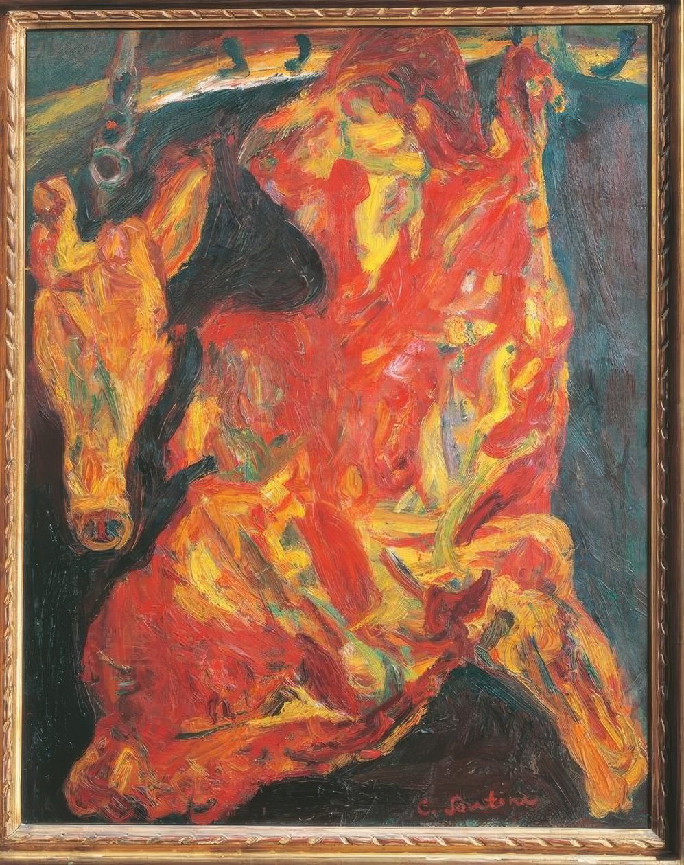 Chaïm Soutine, oksekød og kalvehoved / maleri 1925 af Chaim Soutine