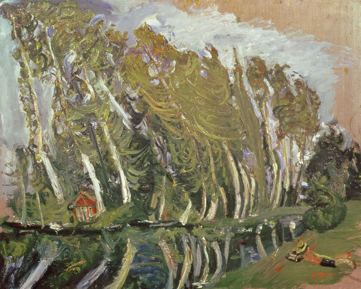 Landskab med liggende figur af Chaim Soutine