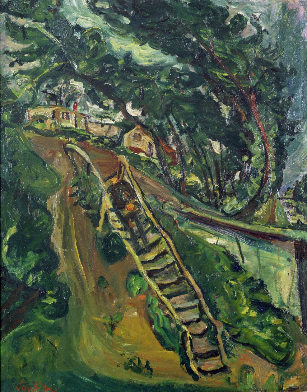 Mand går på trapperne, 1922-3 af Chaim Soutine