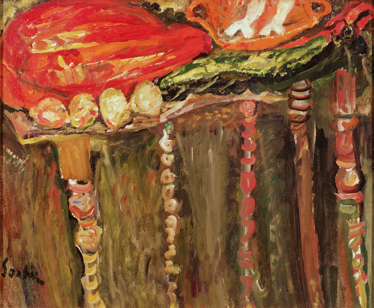 Stilleben med et stykke råt kød, ca.1924 af Chaim Soutine