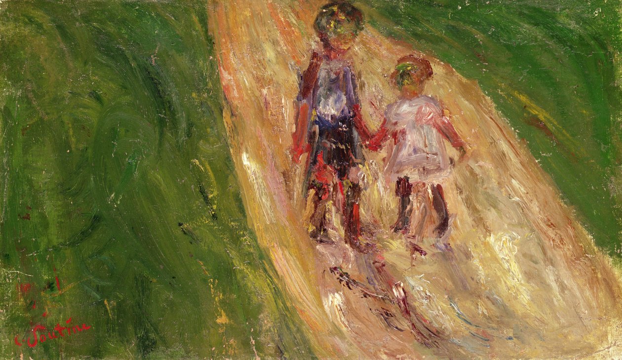To børn på en vej af Chaim Soutine