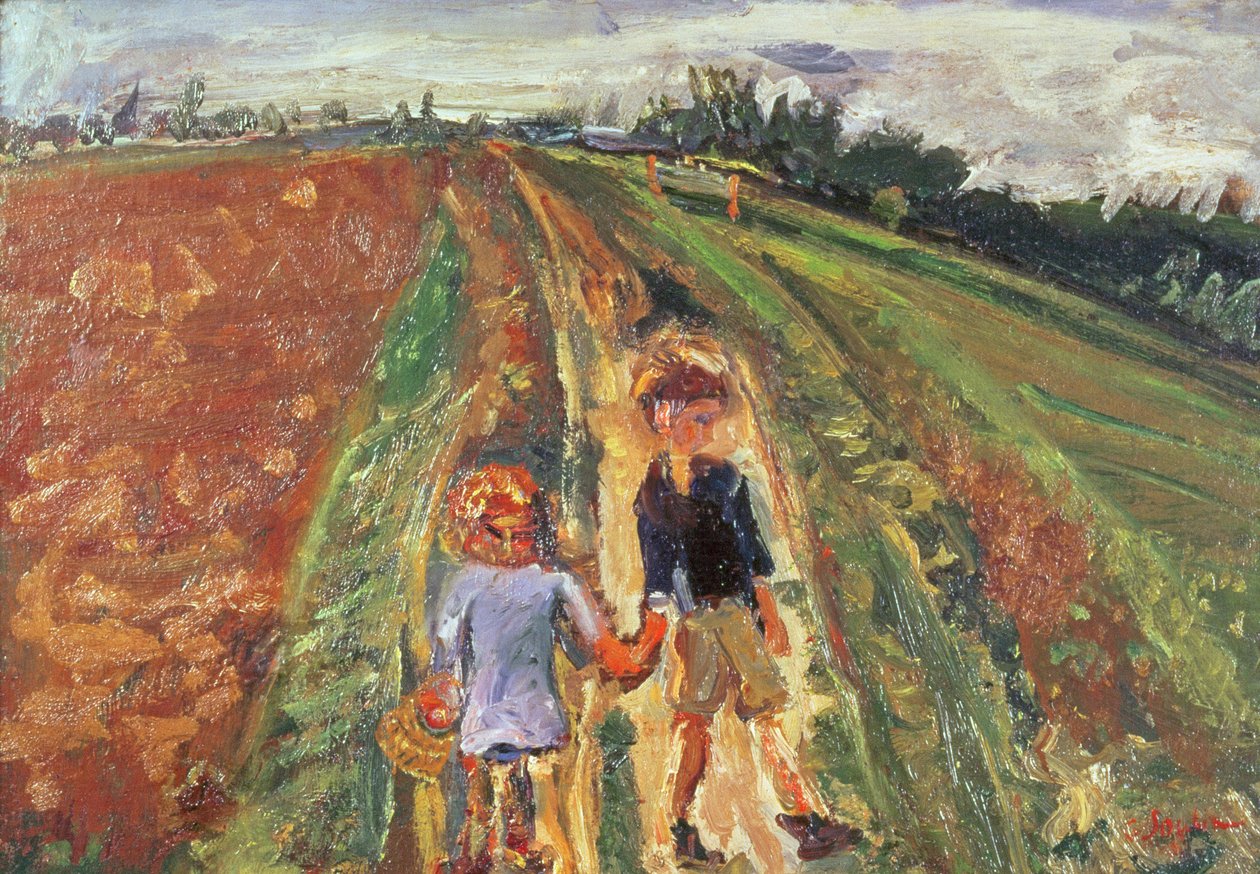 To børn på en vej, 1939 af Chaim Soutine