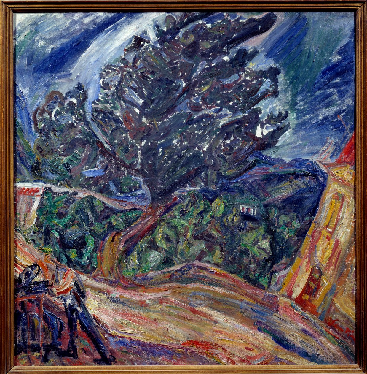 Big Tree Blue Painting by Chaim Soutinedani af Chaim Soutine