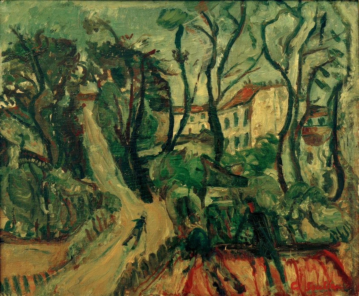 Ch. Soutine, landskab med huse af Chaim Soutine