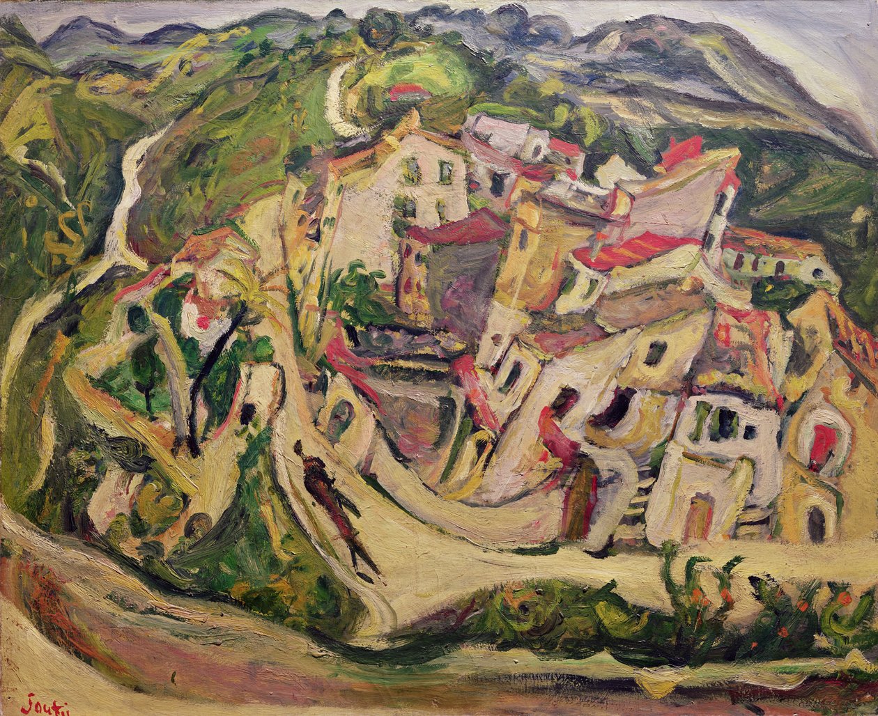 Huse i Cagnes, 1923 af Chaim Soutine