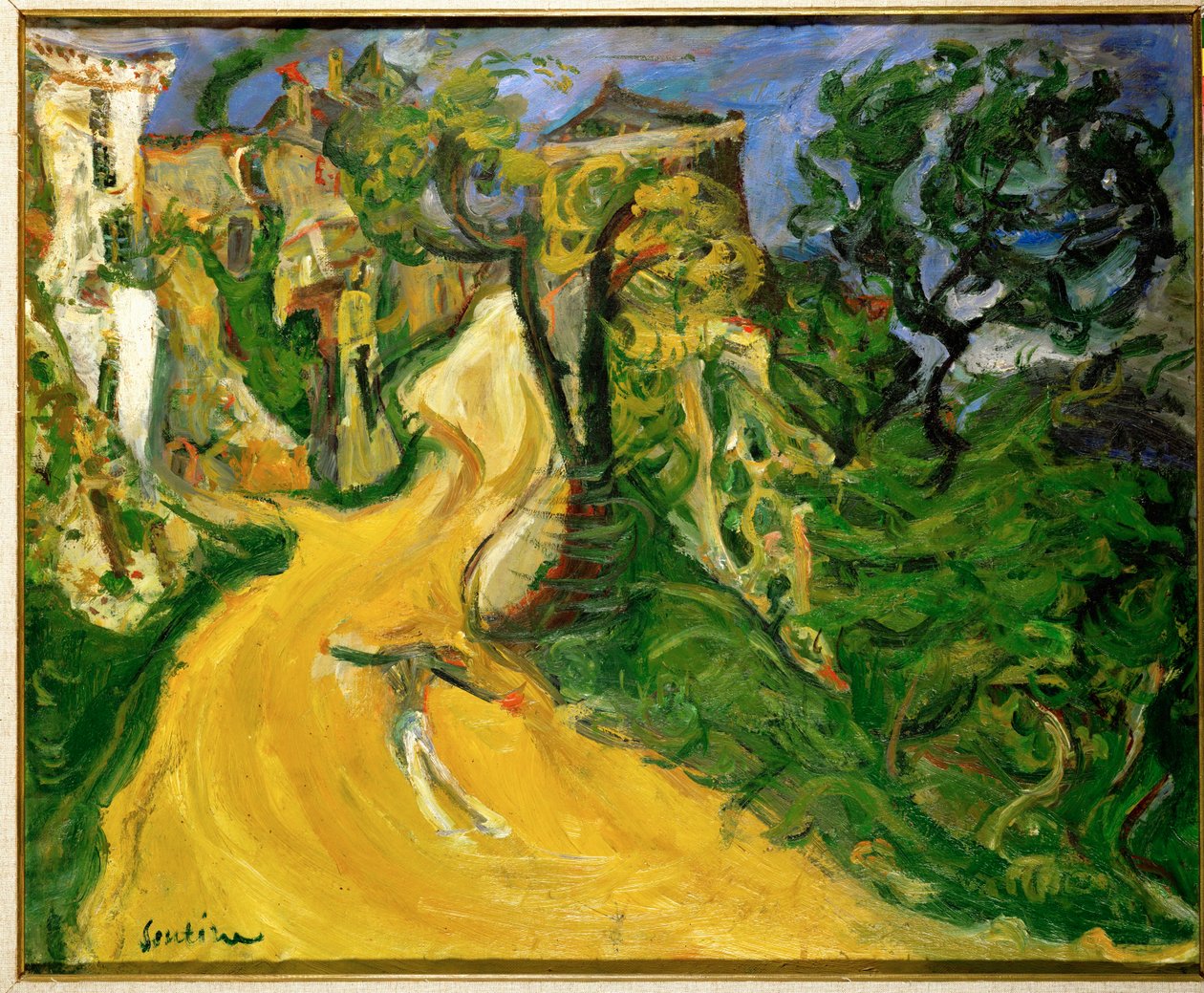 Blue Man on the Road (olie på lærred) af Chaim Soutine