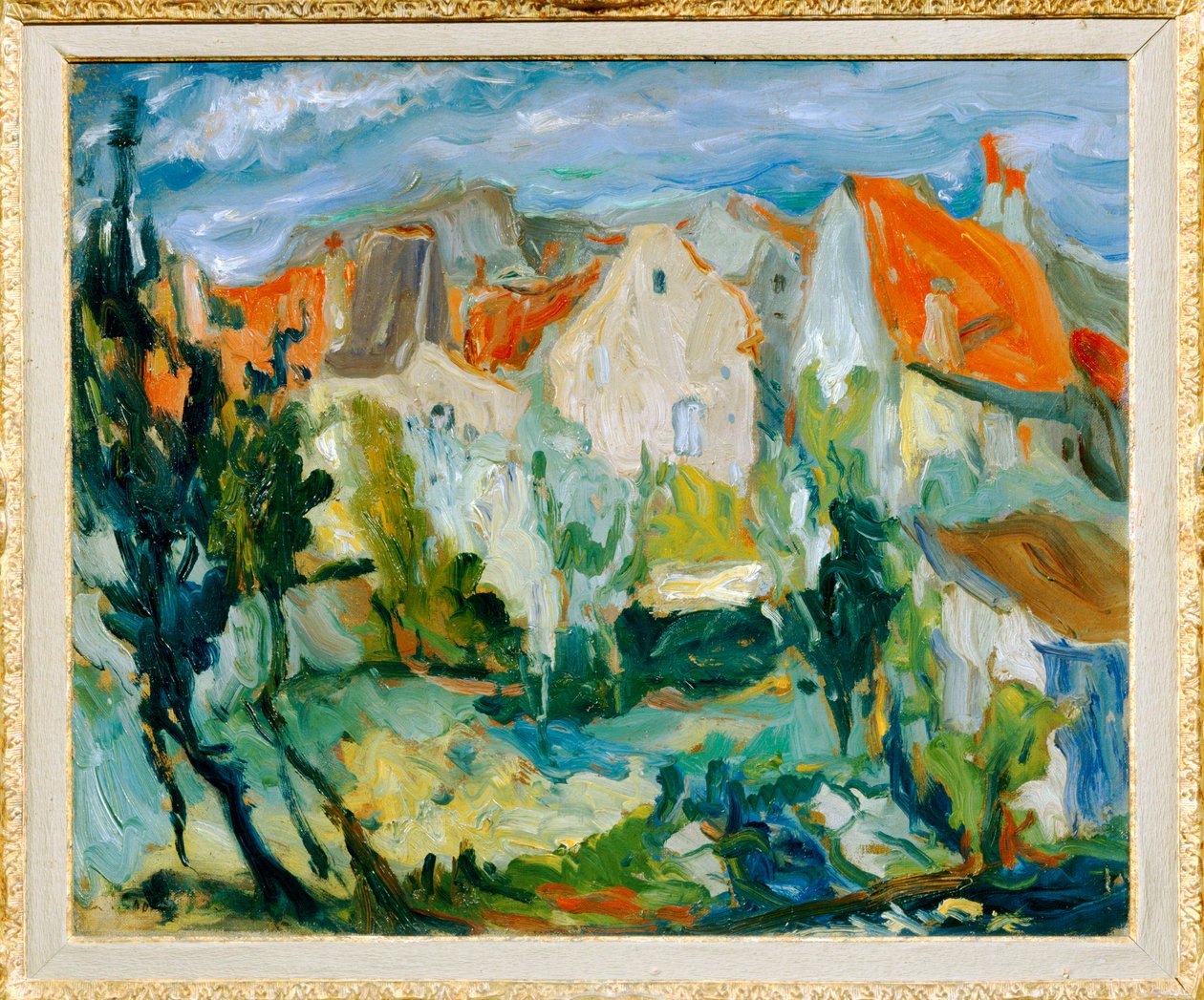 Landskab i Cagne (maleri på lærred) af Chaim Soutine