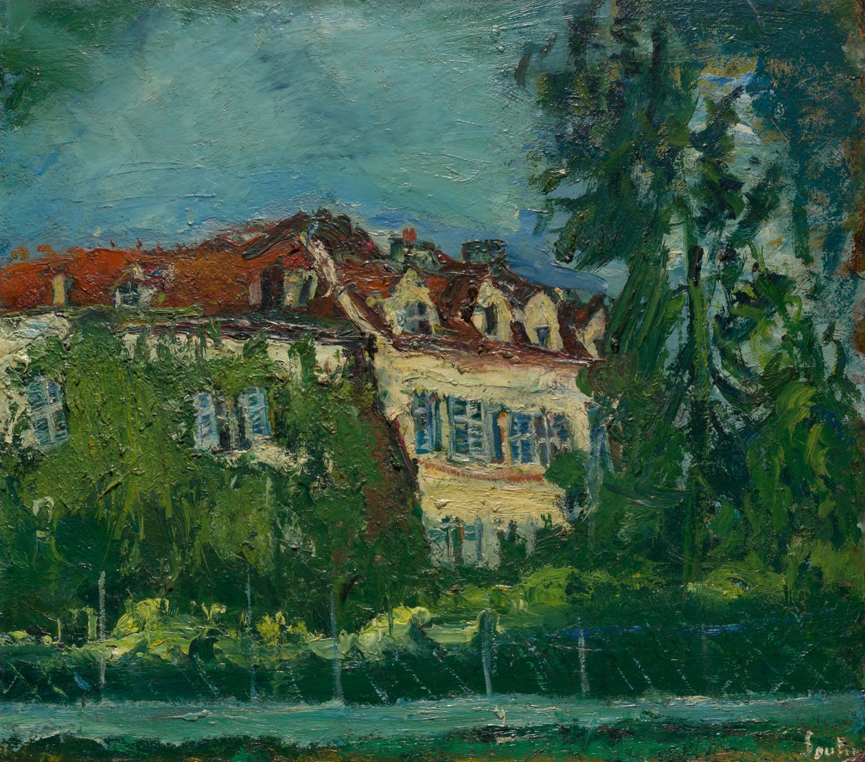 Landschaft mit Haus af Chaim Soutine