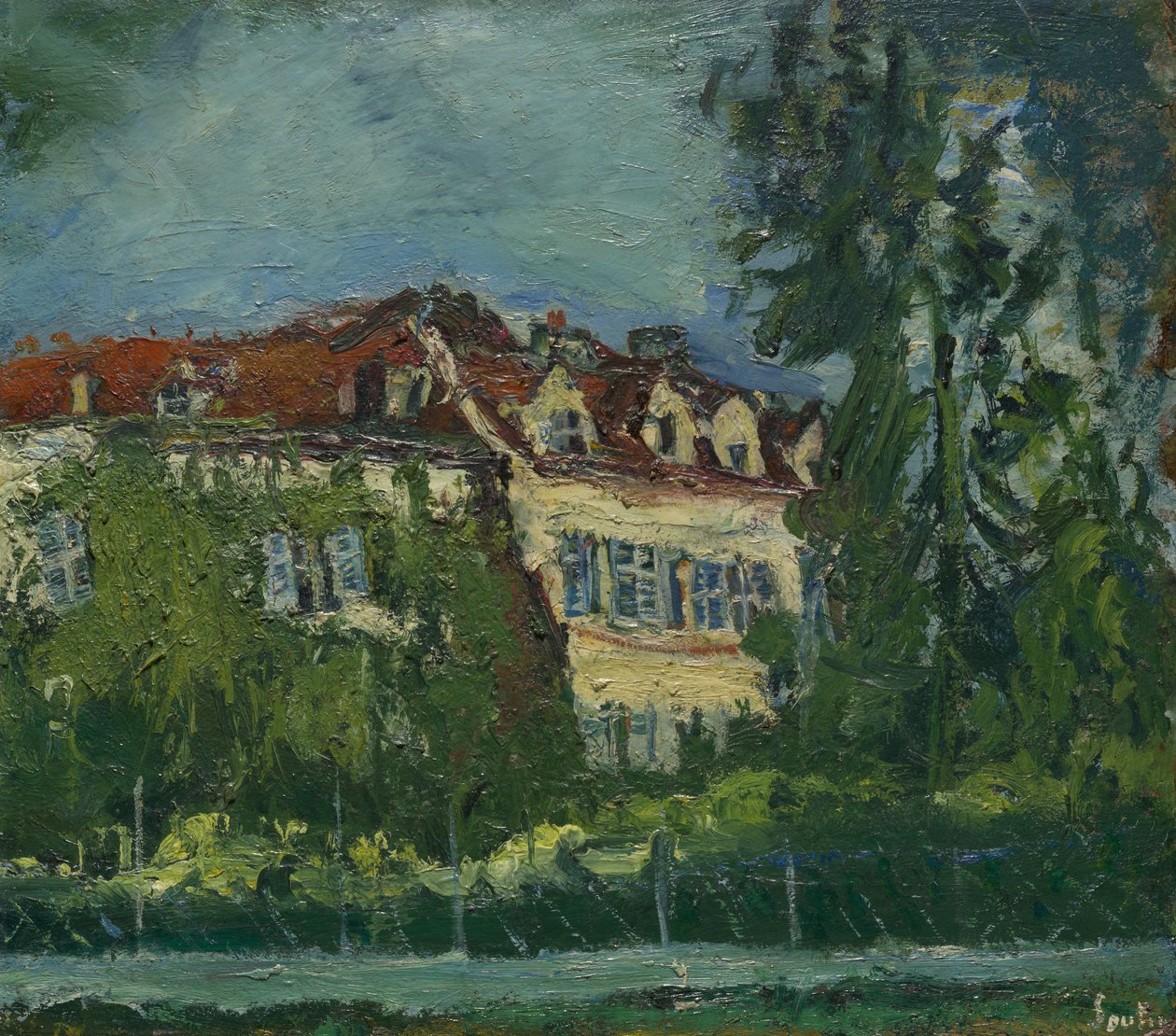 Landskab med hus, ca. 1934 af Chaim Soutine