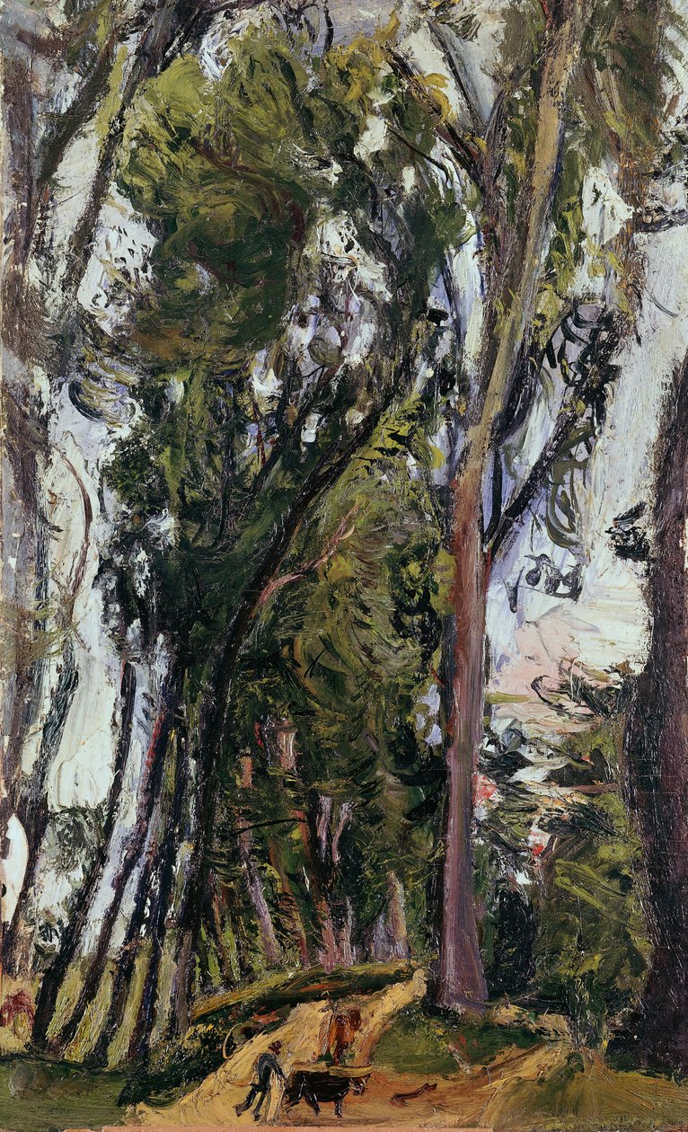 Landskab med bonde, af Chaim Soutine (1894-1943), Frankrig, 20. århundrede af Chaim Soutine