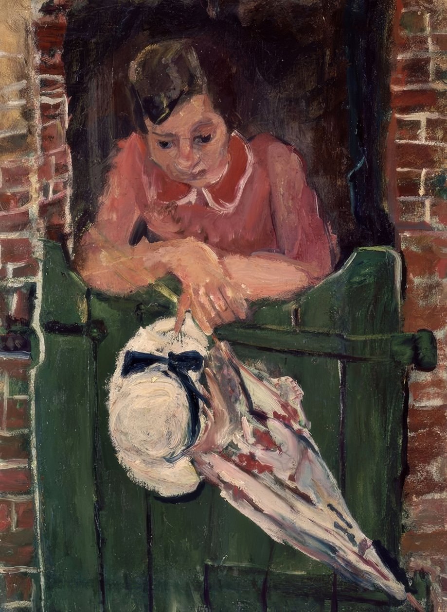 KVINDE MED EN PARAPLY - S XX - FRANSK EXPRESSIONISME af Chaim Soutine