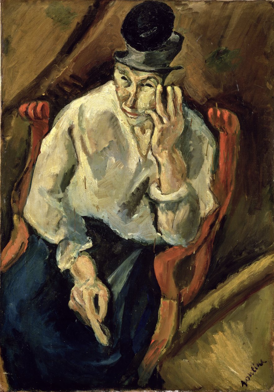 Mand med hat, ca. 1900 af Chaim Soutine