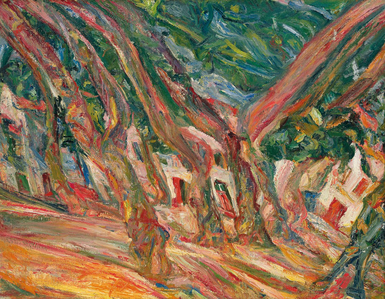Platantræer ved Ceret; Les planes a Ceret, ca. 1920 af Chaim Soutine