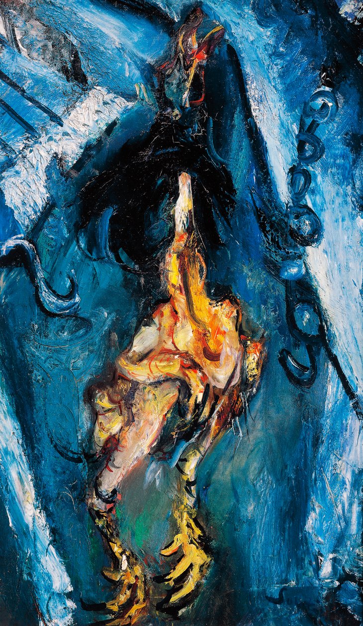 Plukket kylling, ca 1925, af Chaim Soutine (1894-1943), olie på lærred. Frankrig, det 20. århundrede. af Chaim Soutine