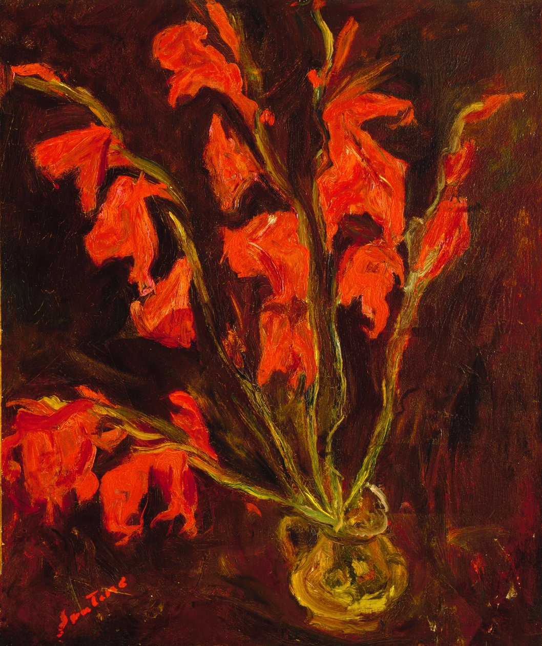 Røde Gladioli, ca. 1919 af Chaim Soutine