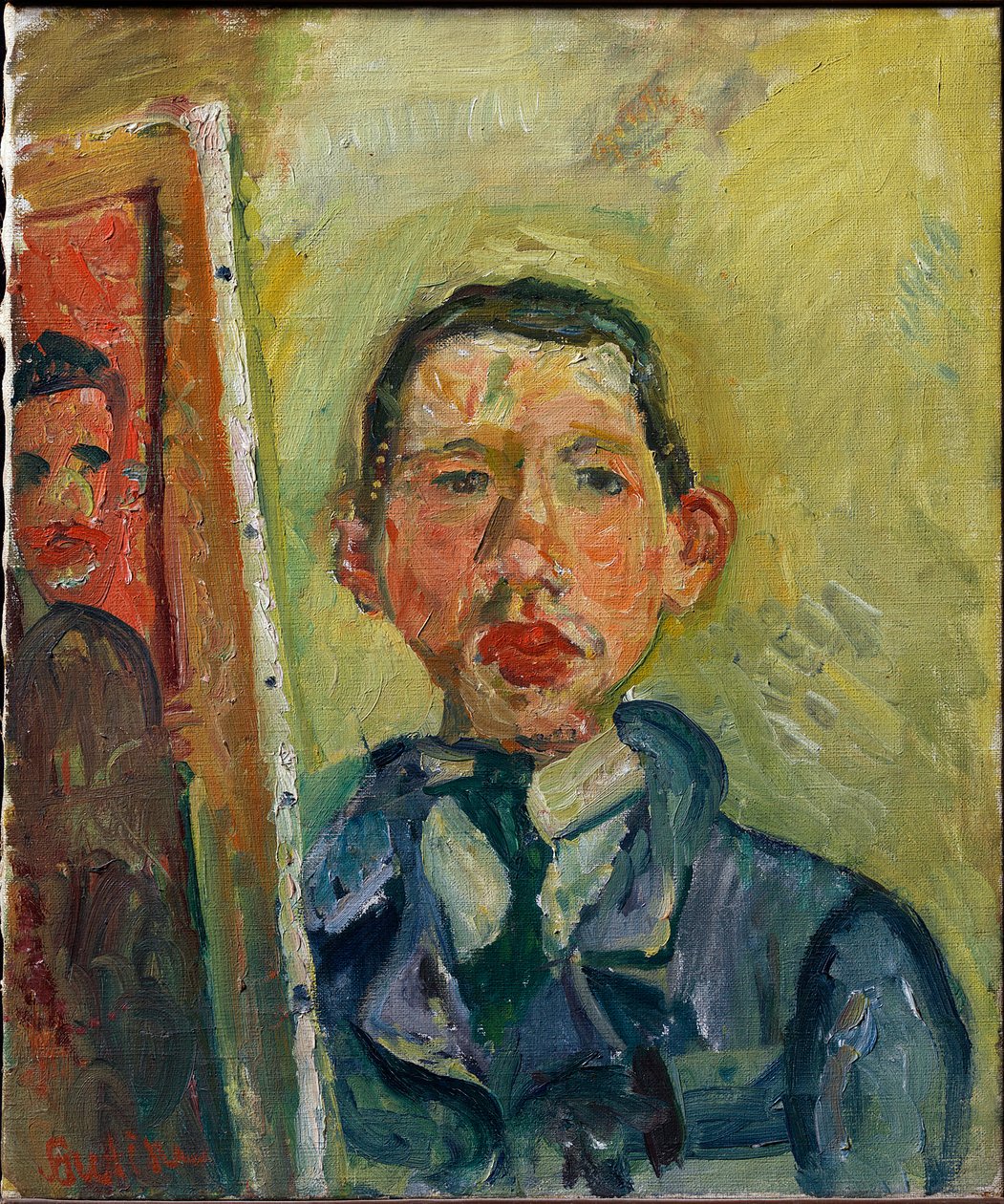 Selvportræt - Soutine, Chaim (1893-1943) - ca. 1918 - Olie på lærred - 54,6x45,7 - Princeton University Art Museum af Chaim Soutine