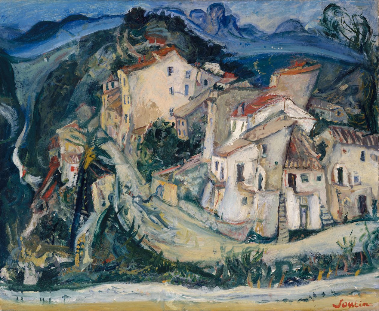 Udsigt over Cagnes, ca. 1924-25 af Chaim Soutine