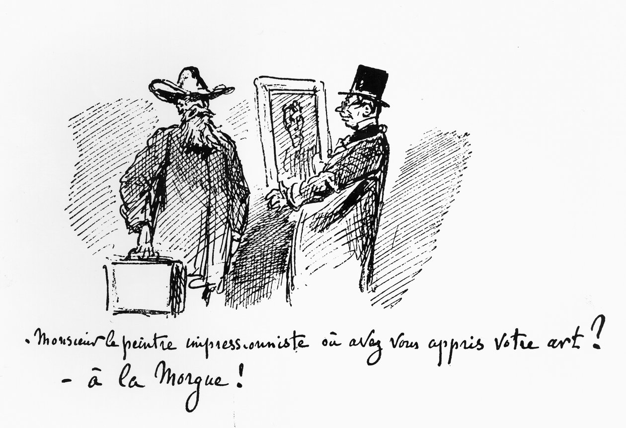 Karikatur om impressionistisk maleri, 