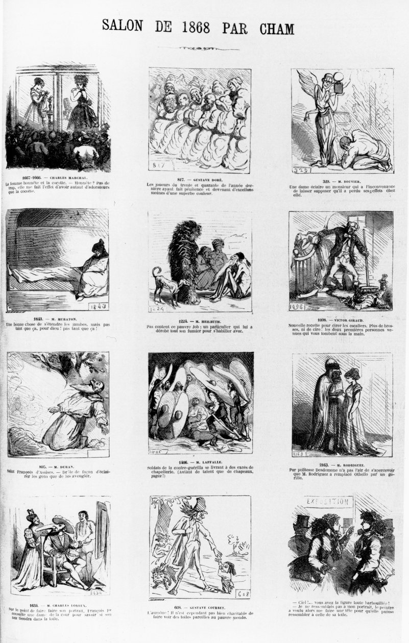 Salonkarikaturer af Paris-salonen fra 1868, fra magasinet 