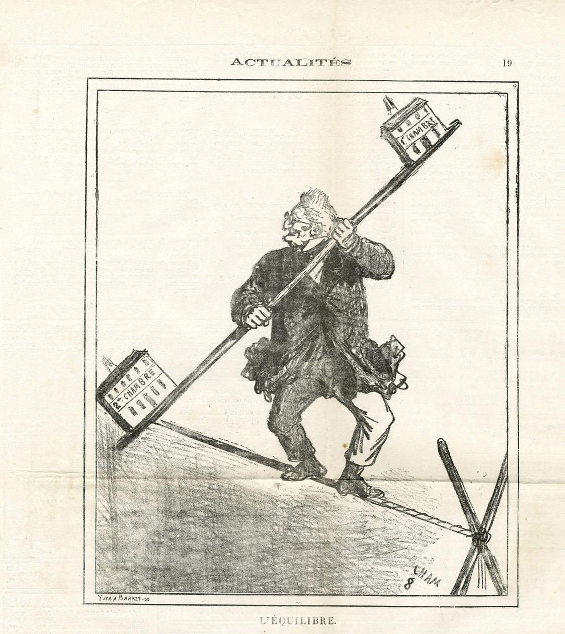 Illustration af Cham (1819-1879) i Le Charivari af Amédée de Noé