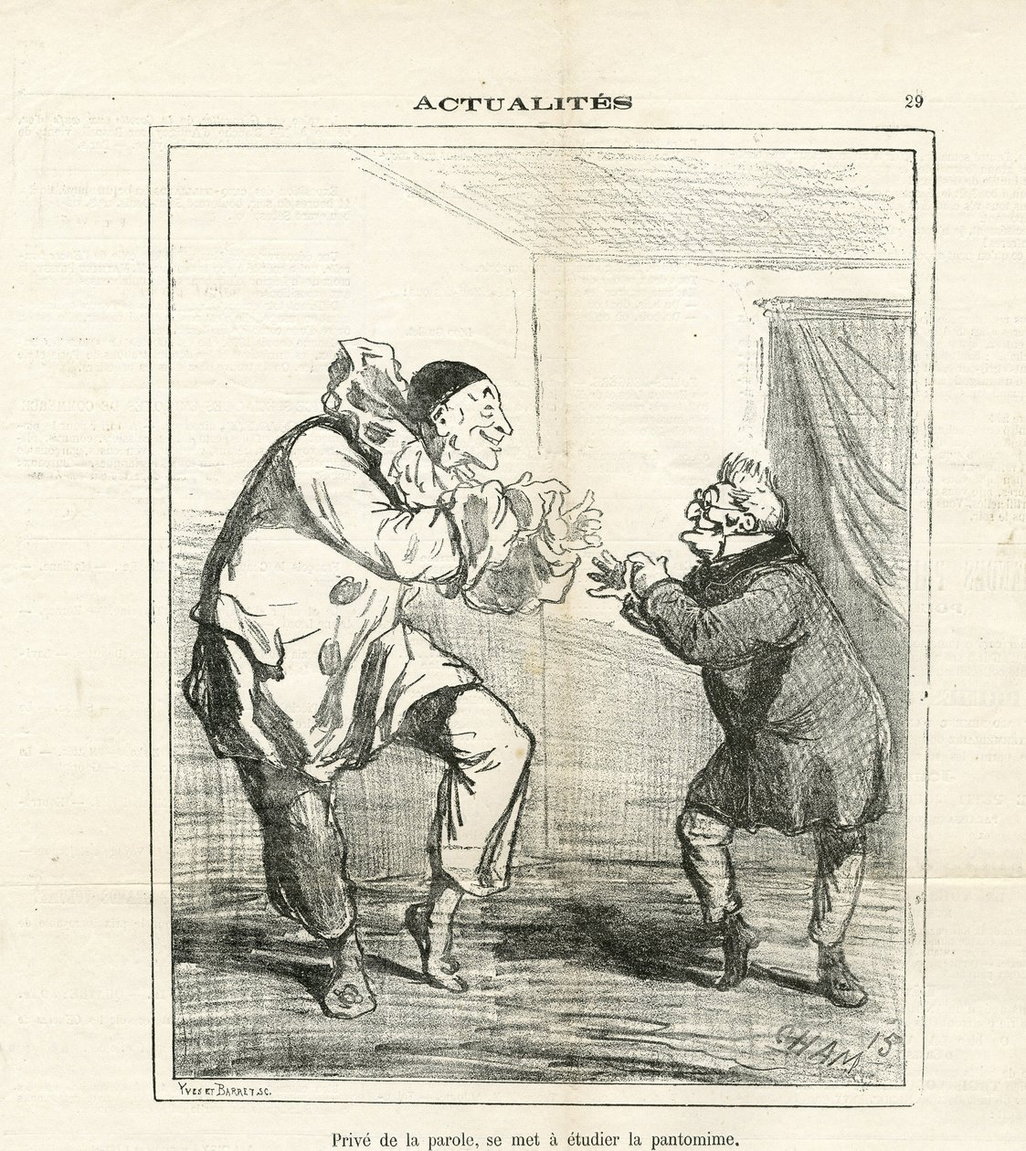 Illustration af Cham (1819-1879) i Le Charivari af Amédée de Noé