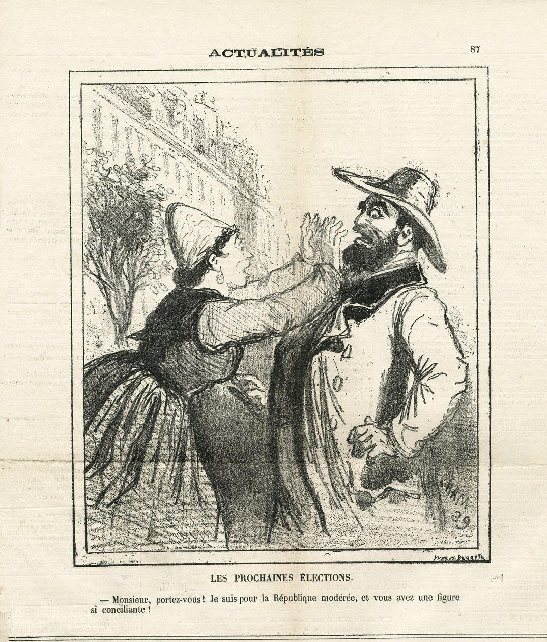 Illustration af Cham (1819-1879) i Le Charivari af Amédée de Noé