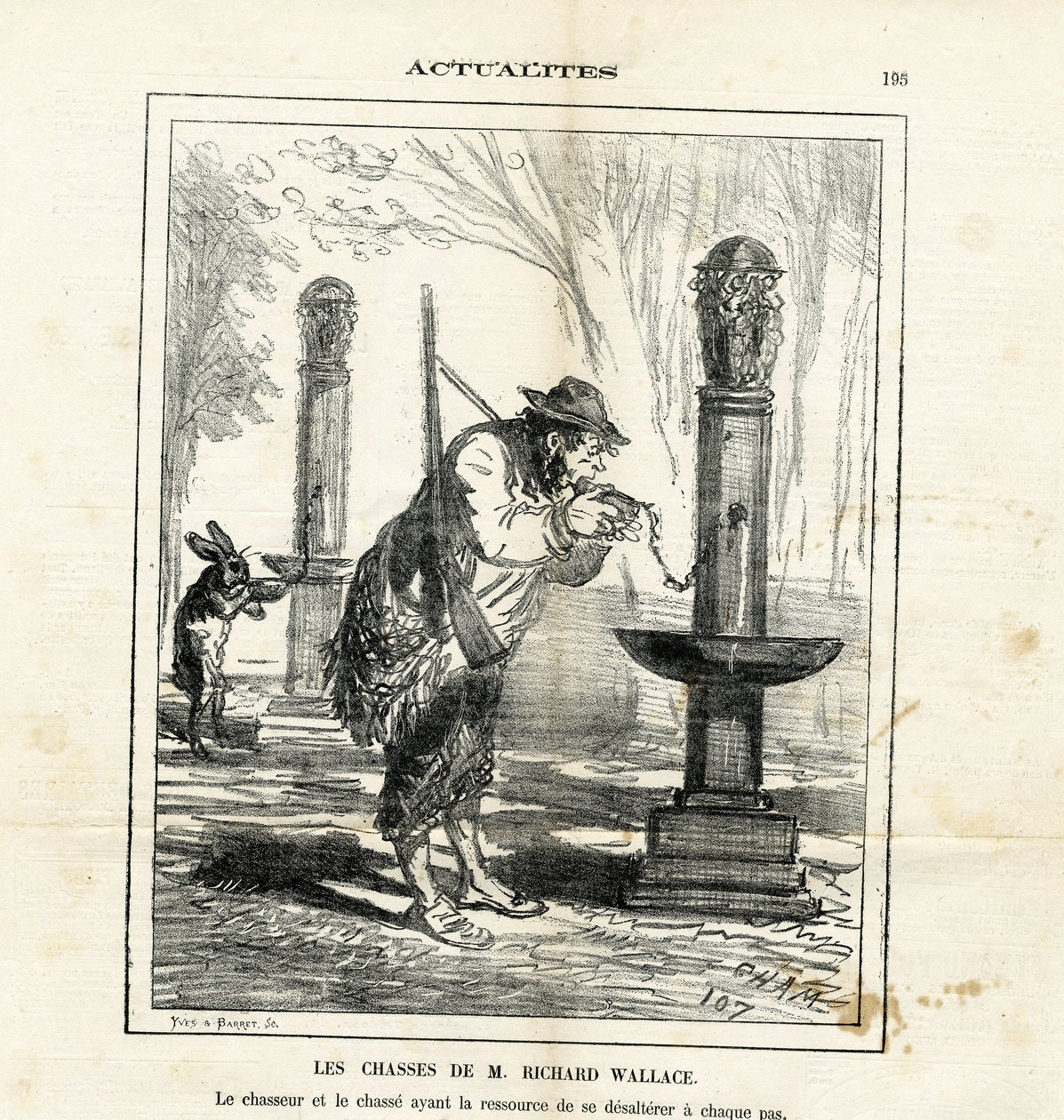 Illustration af Cham (1819-1879) i Le Charivari af Amédée de Noé