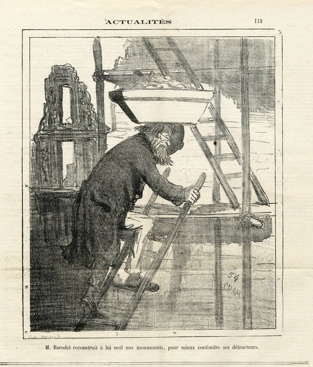 Illustration af Cham (1819-1879) i Le Charivari af Amédée de Noé